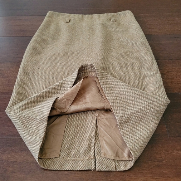 Stile Benetton Women's Wool Midi Pencil Skirt IT Size 38/US Size 2 Brown & Tan - Picture 2 of 11